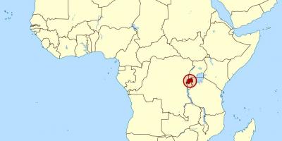 नक्शे के रवांडा अफ्रीका