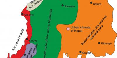 नक्शा रवांडा की जलवायु