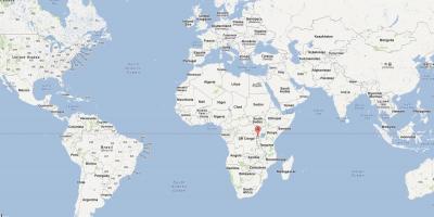 नक्शे के रवांडा में दुनिया